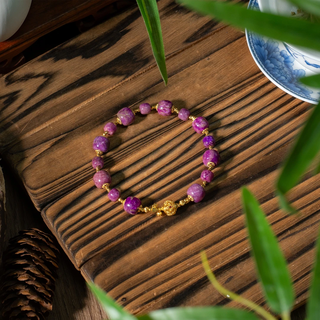 世间臻宝-百花丨18K高阶桃红舒俱来老型手串/6mm+/多样性/P5192/2