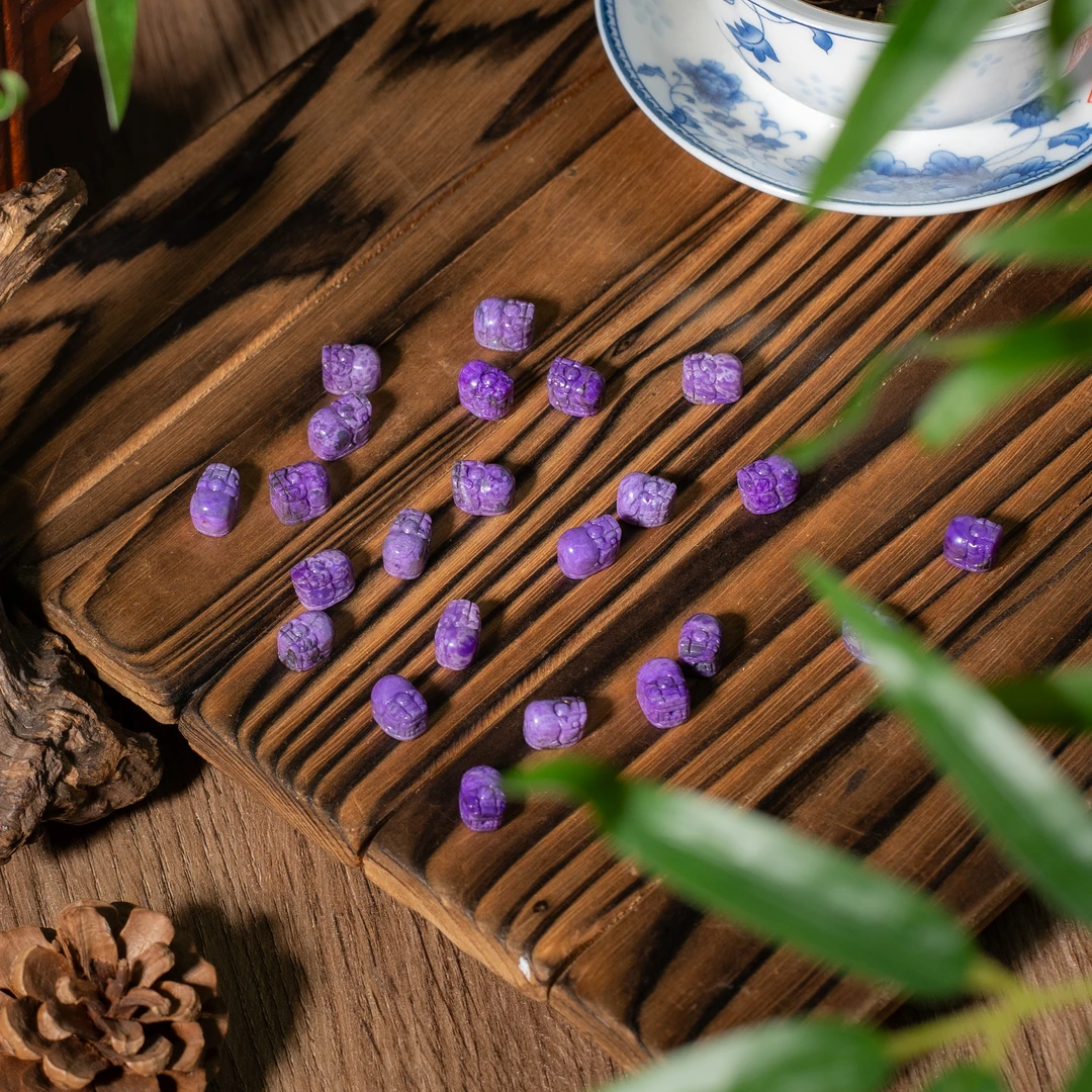 世间臻宝-高阶舒俱来紫萝兰貔貅单珠/7mm+-/多样性发一个/P4756