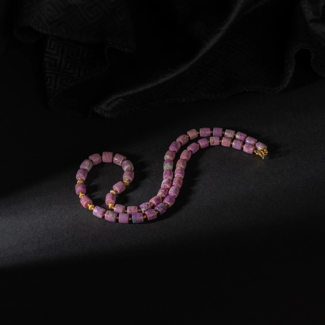 宁悦 | 18K金樱花舒俱来DIY桶珠项链/长40cm/多样性发/P4397/14