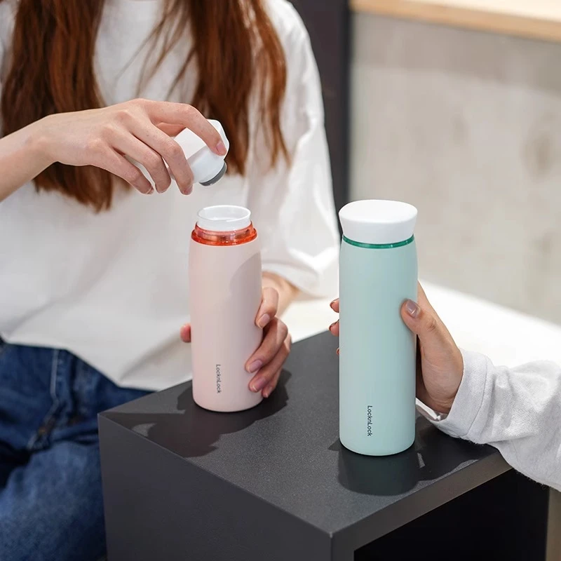 【专享】乐扣乐扣灵动保温杯女轻量便携水杯简约不锈钢杯子泡茶学生