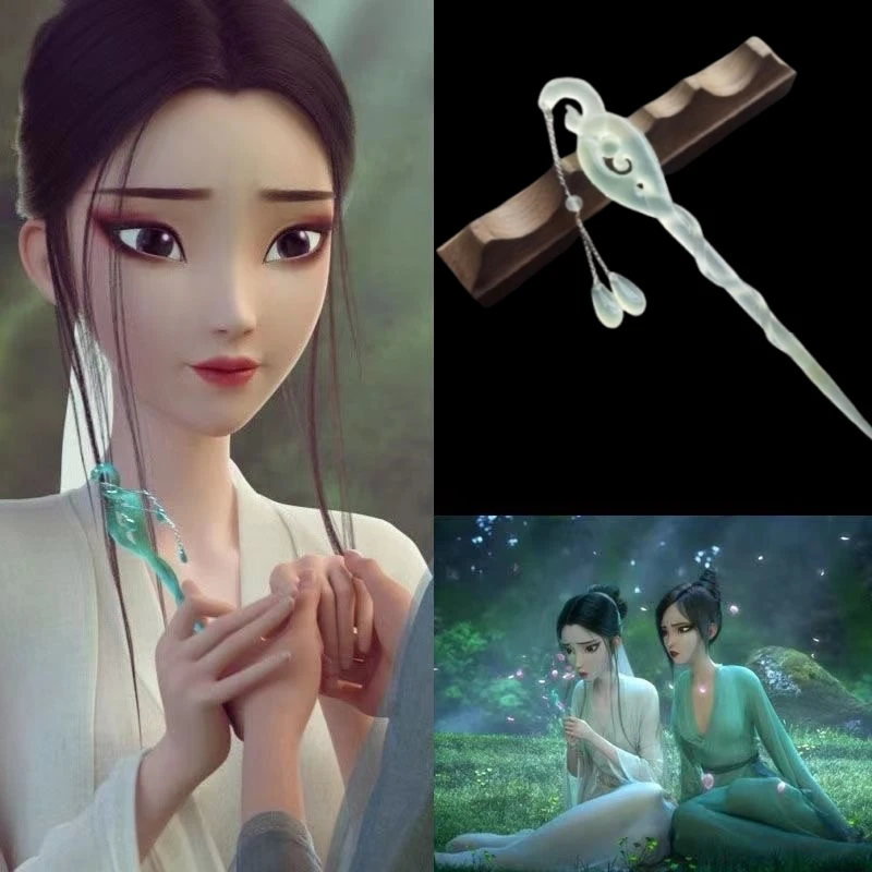 白蛇3浮生缘起同款cos白素贞发簪白娘子古风周边珠钗古典汉服精雕