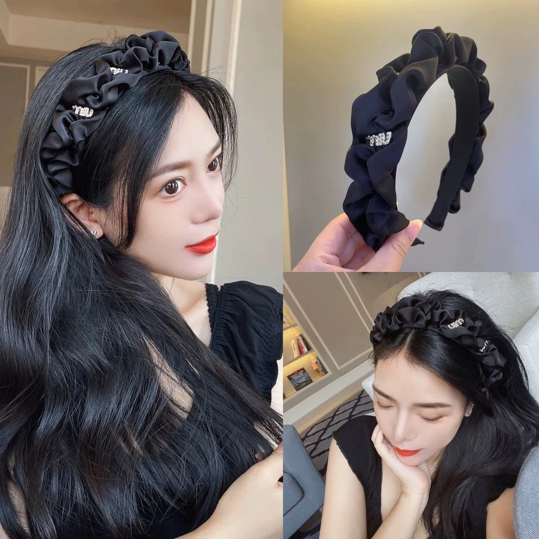 布艺发饰气质字母发箍头饰新款超仙优雅时尚高颅显脸小外出专用