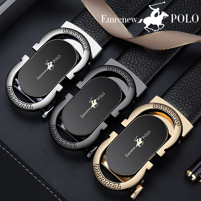 EMRENEWPOLO/安普里保罗外扣（头层牛皮）休闲商务百搭男士款腰带