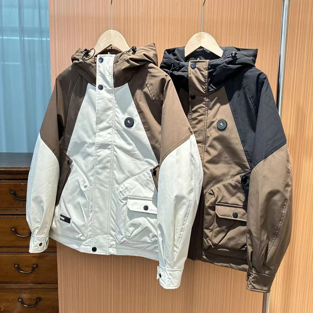 杭州国标羽绒服拼色时尚保暖羽绒服 23998 DM24F348