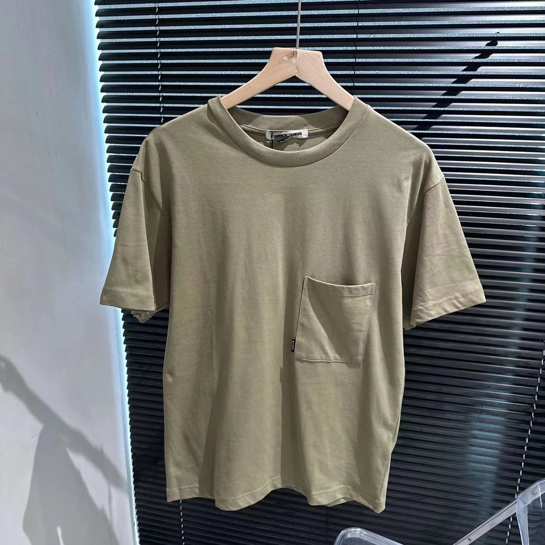 CG 口袋极简情侣款休闲圆领T恤 M35 DM24C958