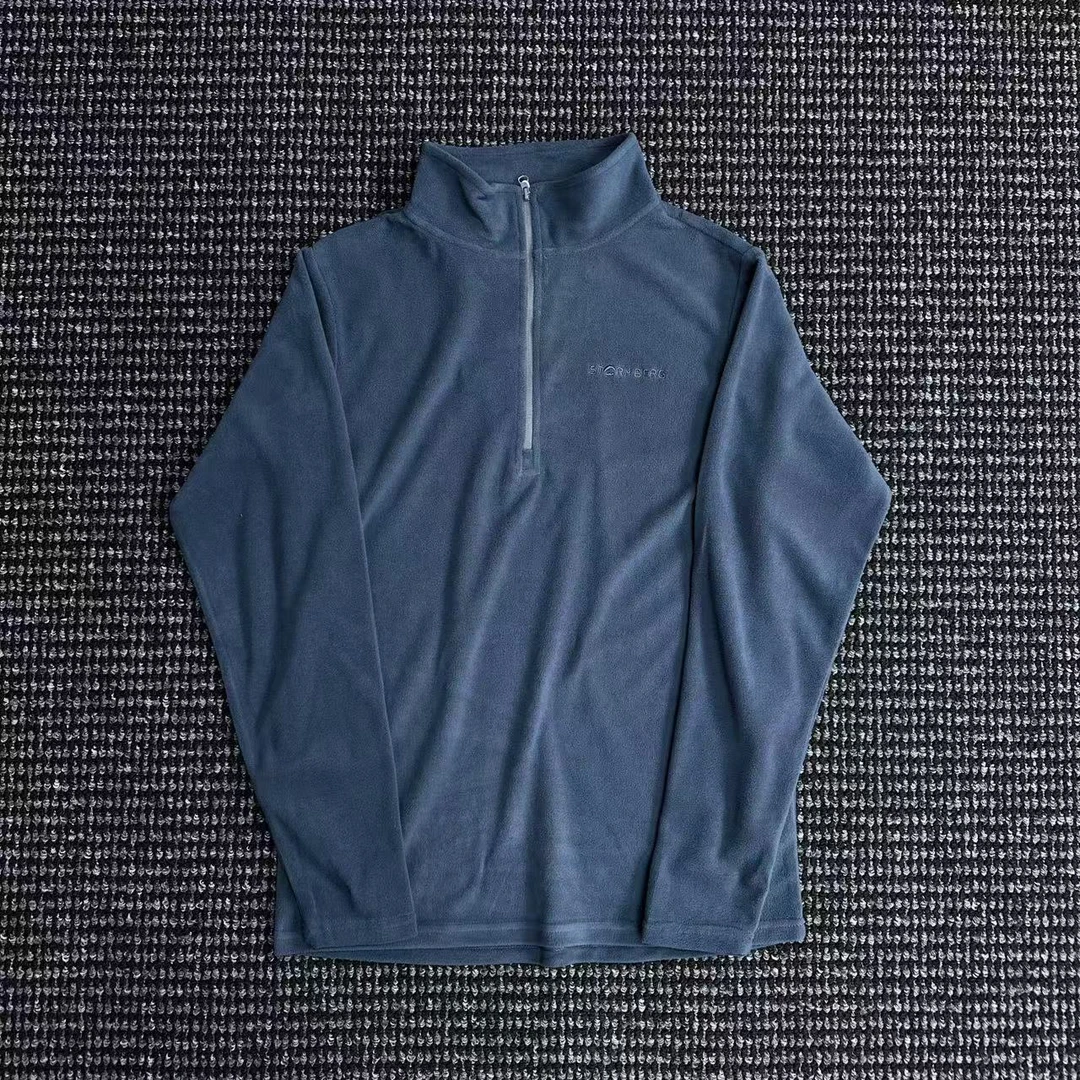 抓绒刺绣秋冬中领保暖长袖套头衫 13212 DM24F171