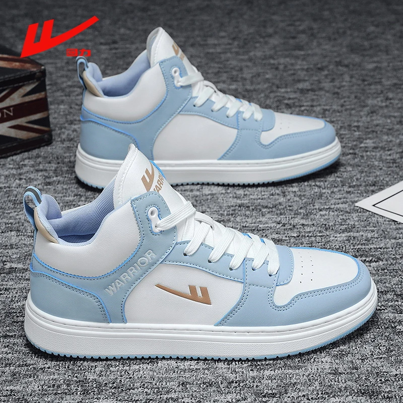 回力高帮休闲板鞋情侣小白鞋空军一号AJ蓝色冬季百搭防滑运动潮鞋