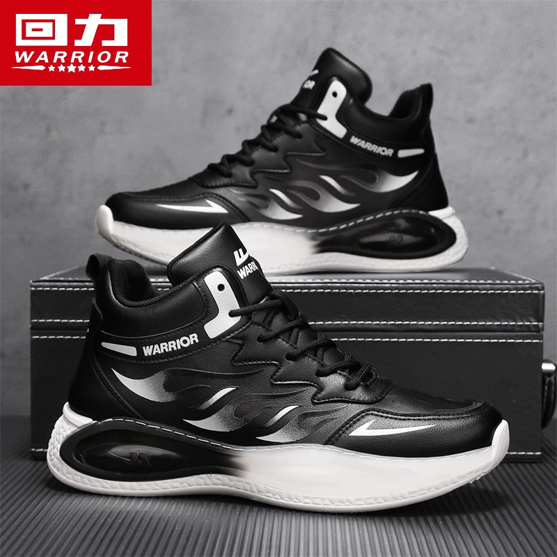 回力高帮运动鞋男厚底增高2025新款爆款男士户外防水爆米花休闲鞋