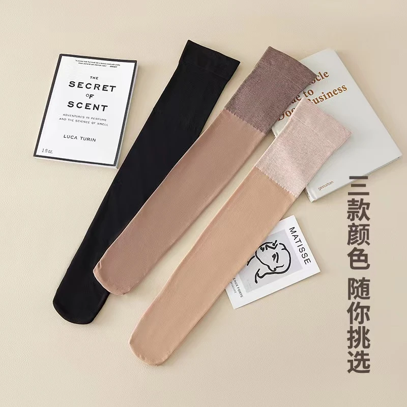 2024秋冬加厚护膝蕾丝女袜