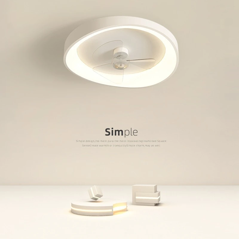 大观园主卧室遥控吸顶灯现代简约北欧家用新款书房间圆形风扇灯具