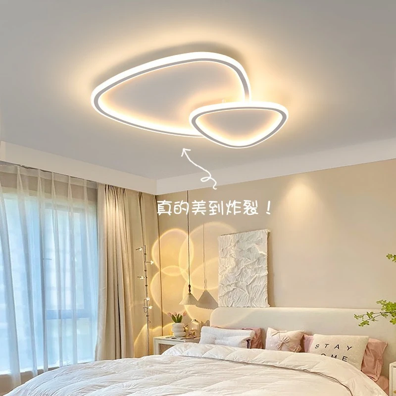 大观园家用大气主卧室吸顶灯极简书房间智能led线条餐厅灯具I263