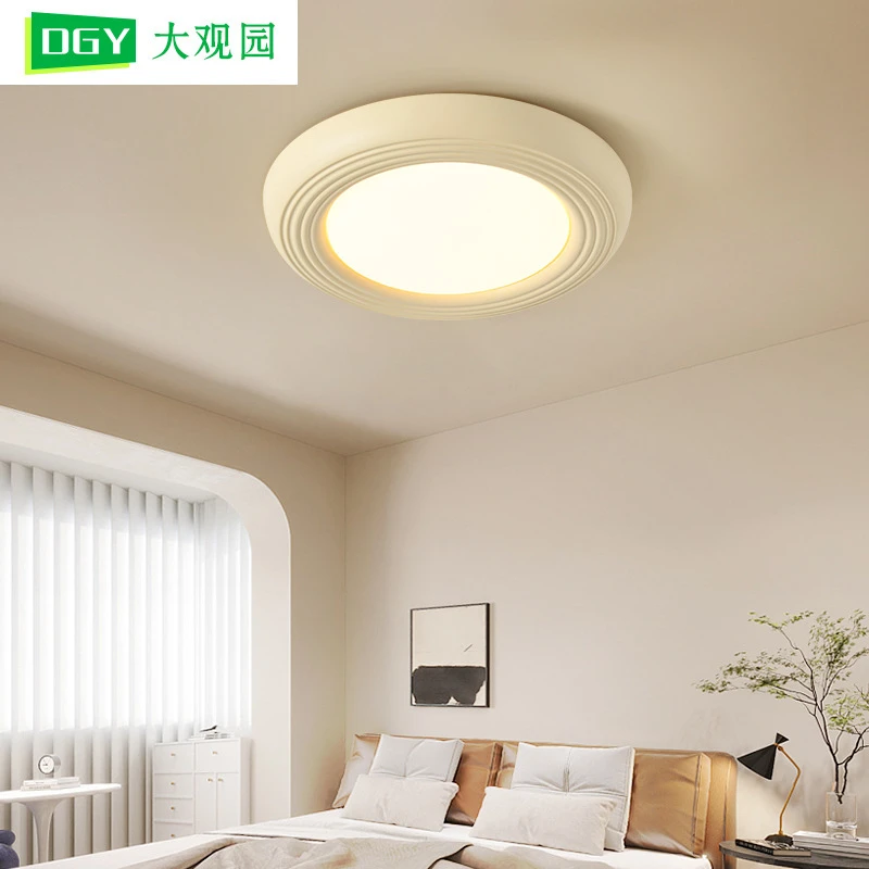 大观园护眼卧室吸顶灯新款奶油风温馨极简圆形家用中山灯具2920
