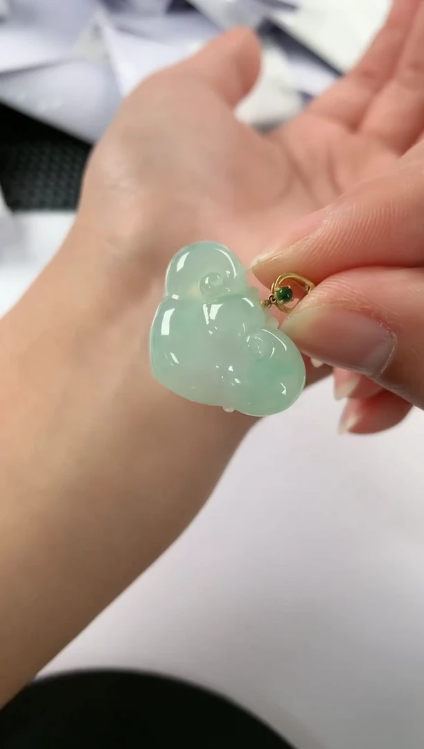 【闪购商品】翡翠颈饰18K金镶嵌86