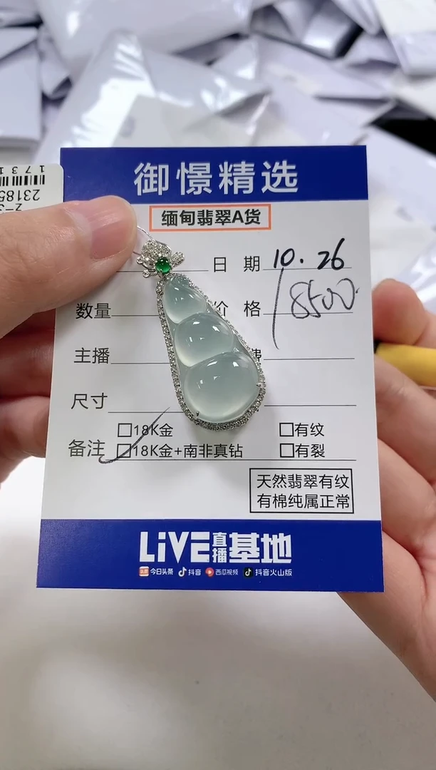 【闪购商品】翡翠颈饰18K金镶嵌35