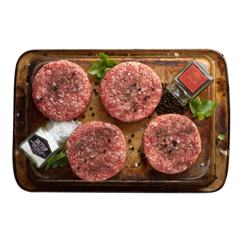 暖男厨房安格斯牛肉饼80g汉堡肉饼半成品儿童早餐国产 冷冻馅饼