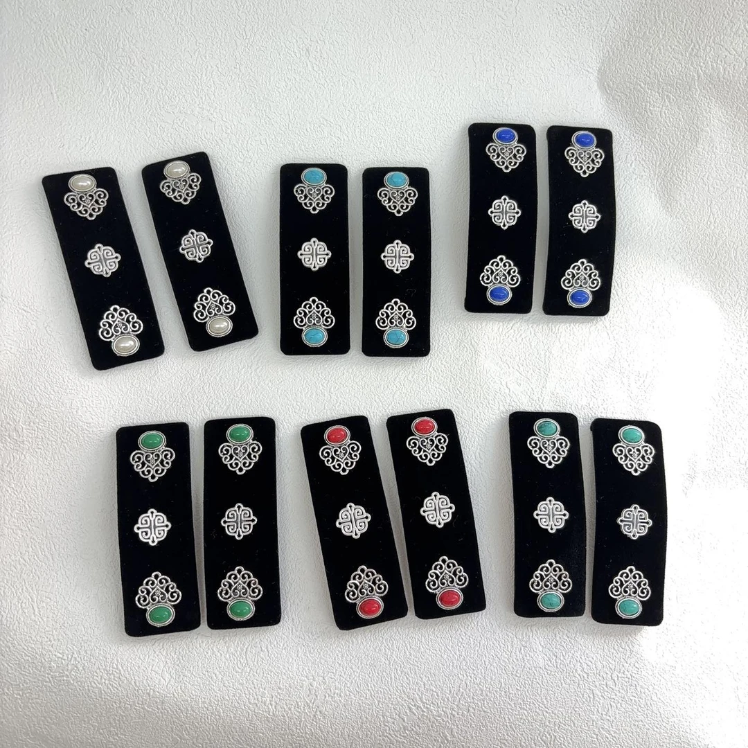 蒙古元素黑色合金复古精致发夹