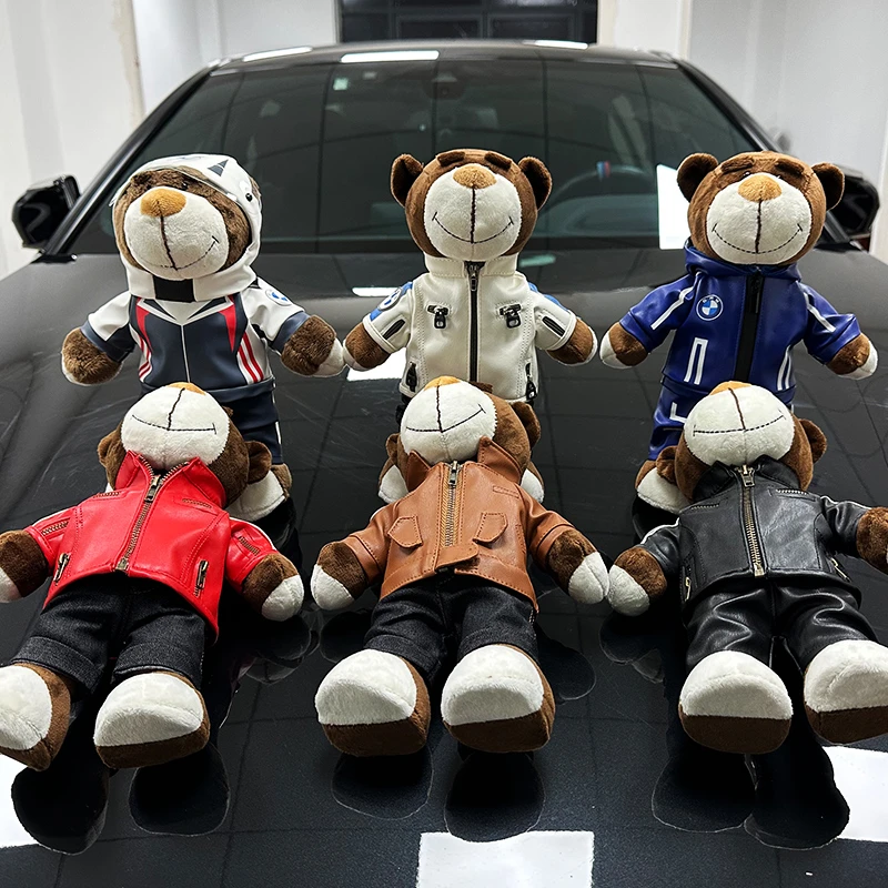 BMW宝马拉力熊公仔小熊摩托车装饰玩偶摩旅机车尾箱挂件娃娃礼物