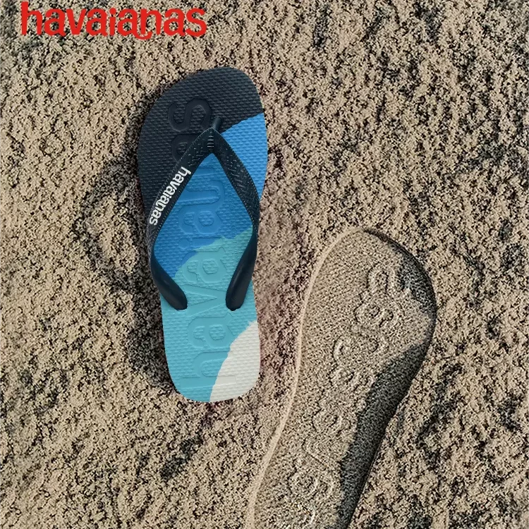 Havaianas/哈唯纳情侣人字拖Logomania color拼色夏季海边防滑