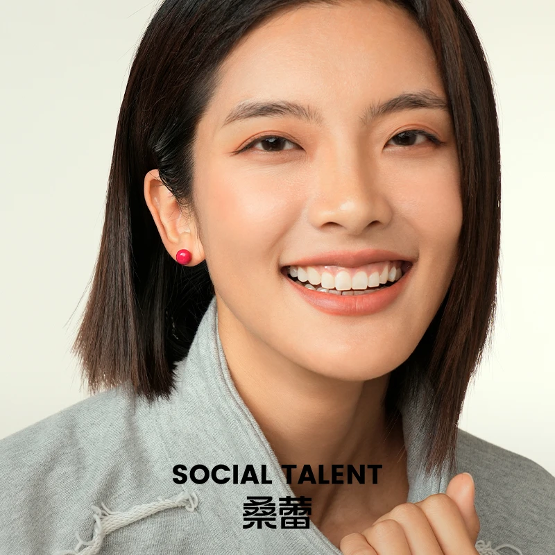 合金珐琅耳饰 【小糖豆】桑蕾耳钉简约时尚小众多巴胺耳饰紫色耳饰