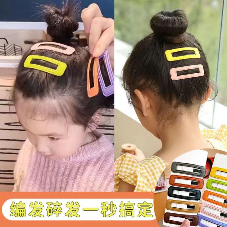 皮质发饰 儿童刘海碎发夹头饰侧边前后脑勺新款发饰碎发神器发卡