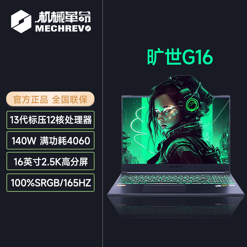 机械革命旷世G16 13代标压i5 4060 2.5K高分屏学生游戏笔记本电脑