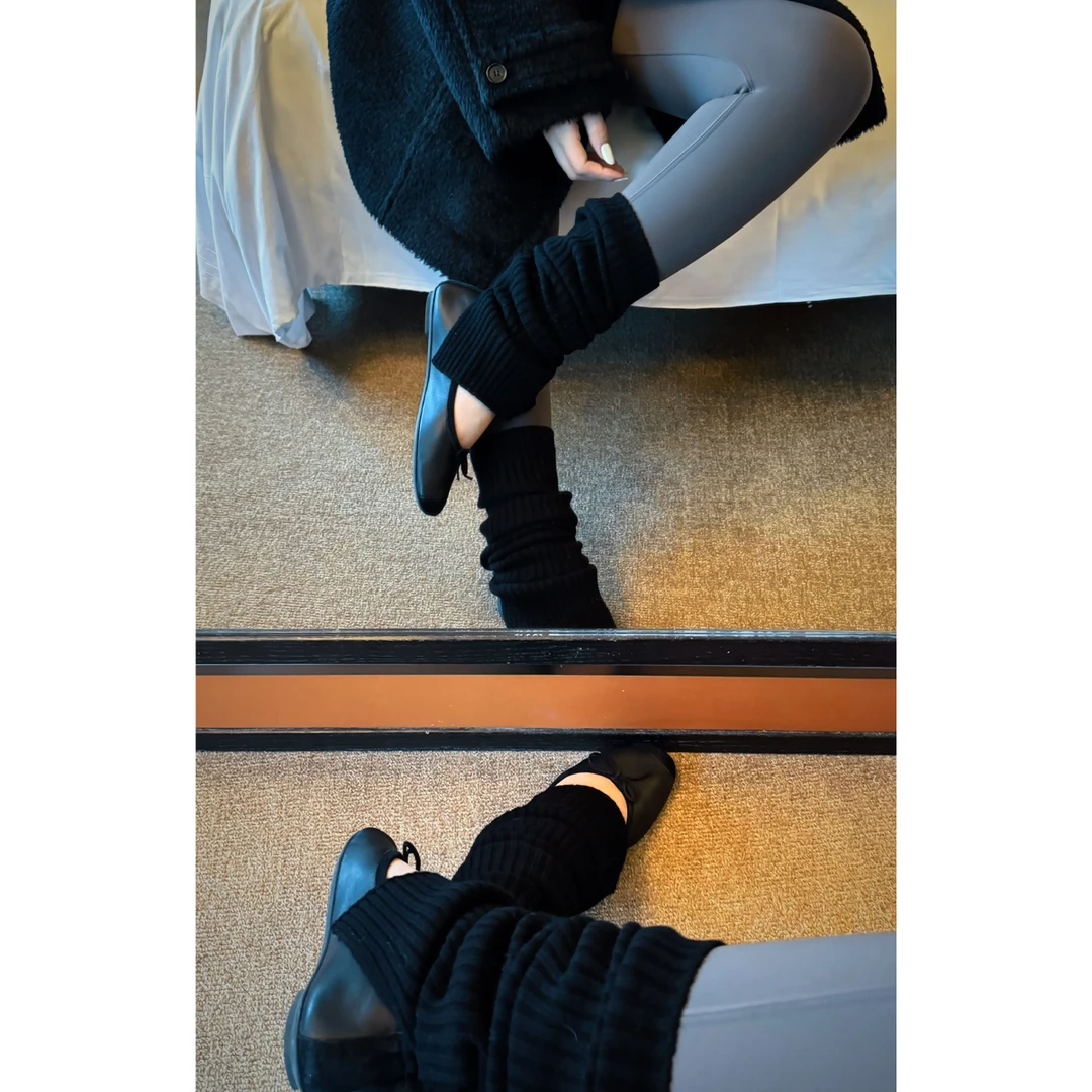 OSENSO“冬日甜心”秋冬羊毛后开叉时尚休闲袜套ZZ240780