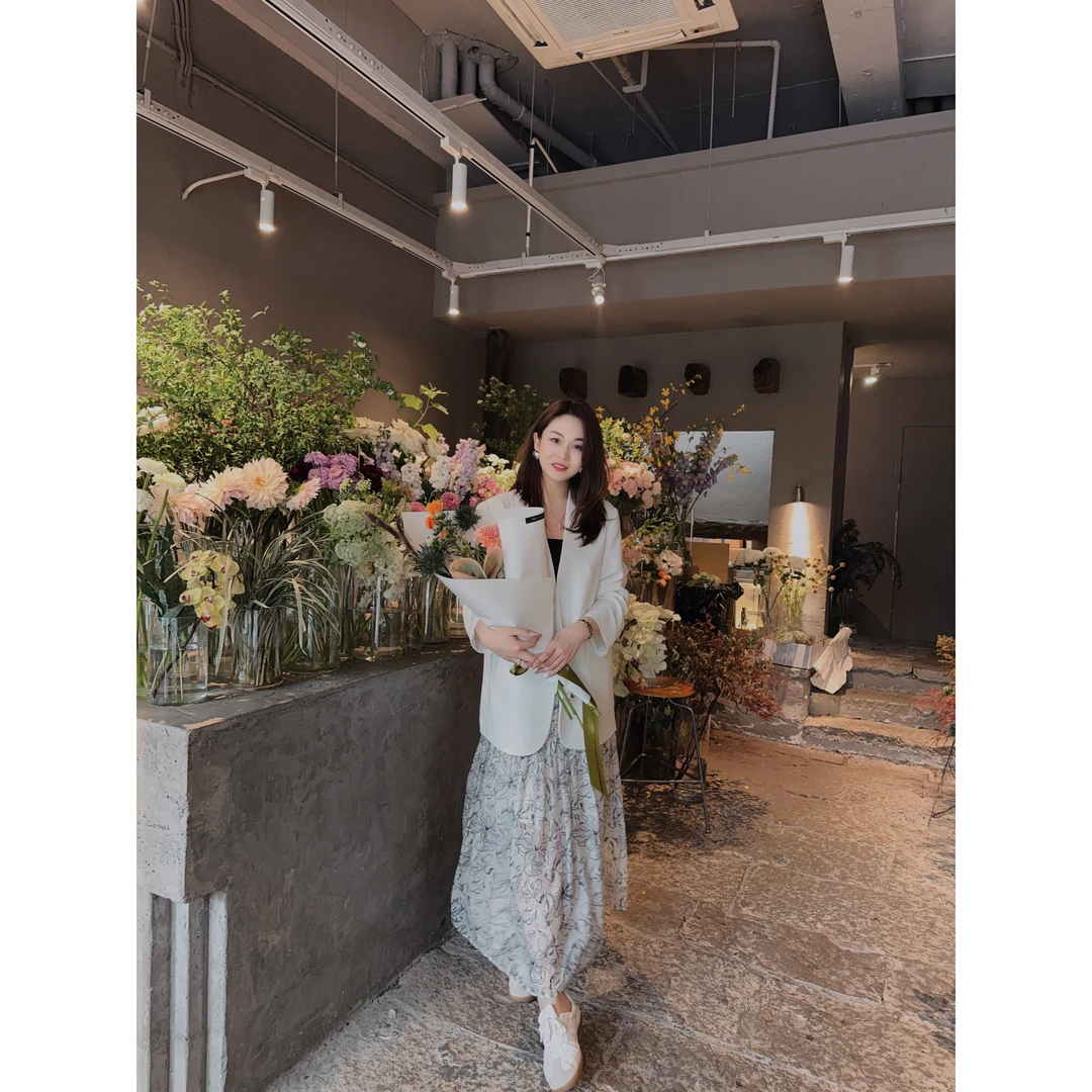 OSENSO"水墨画"春夏设计小众设计飘逸高腰显瘦排褶半裙QZ240478