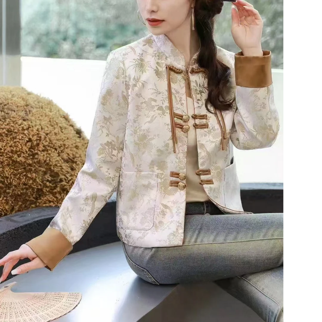 【特价-占单者限购】Q1935 秋冬新款新中式带盘扣气质修身外套665