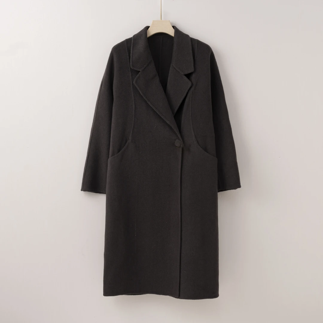 【特价-占单者限购】Q1987博主同款西装领双面呢大衣24年秋冬时尚