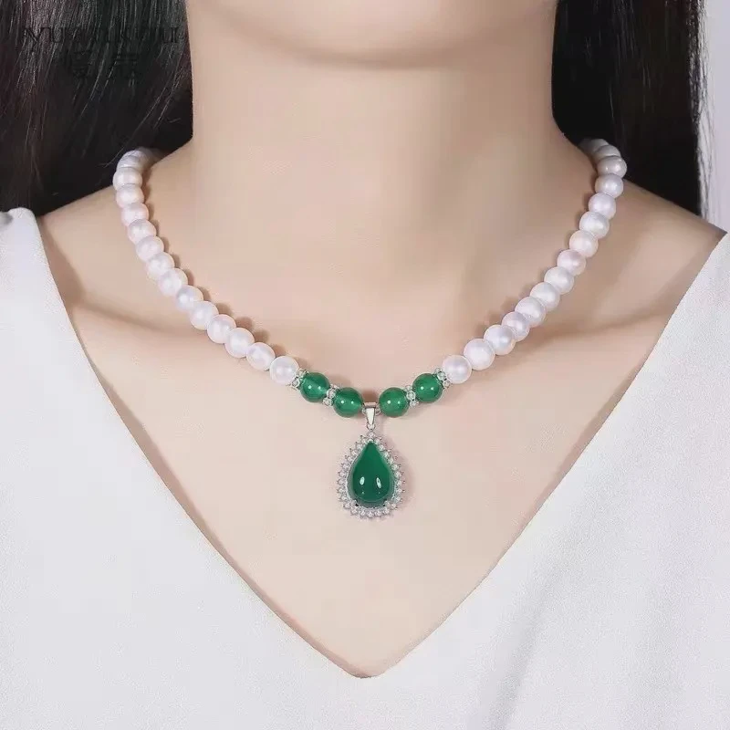 【聪少夫妇】时尚百搭项链树叶水滴女韩国简约欧美X787