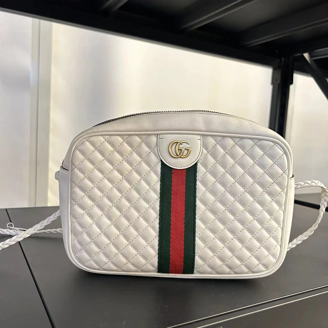95新 GUCCI/古驰 古驰白色老花包