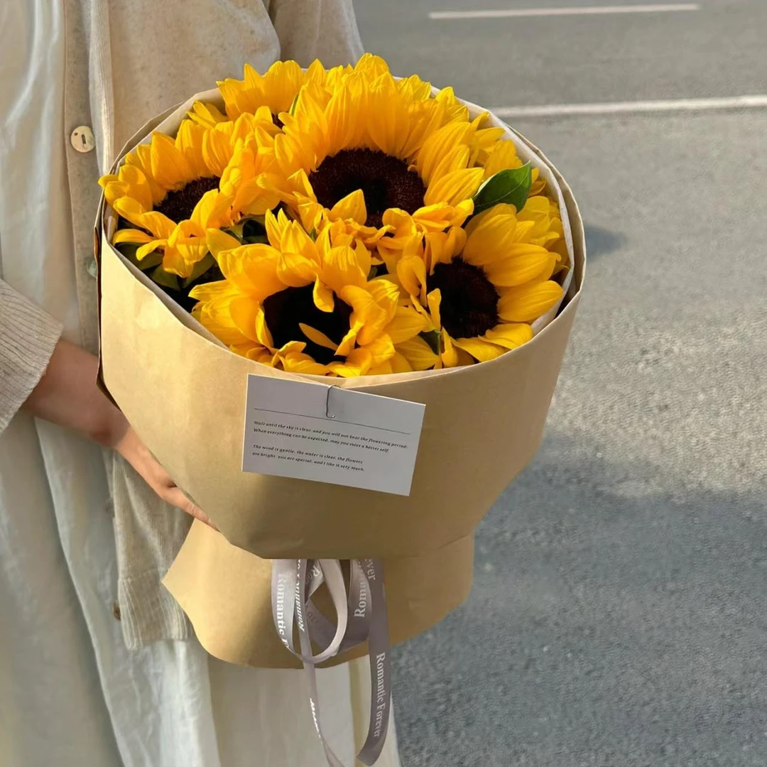 【光芒万丈】6朵向日葵鲜花送女友朋友同学老师生日祝福毕业惊喜祝福礼物花店鲜花花束小时达同城配送