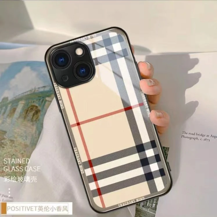 苹果/华为/OPPO/VIVO/小米 英伦复古小香风创意玻璃防摔手机壳