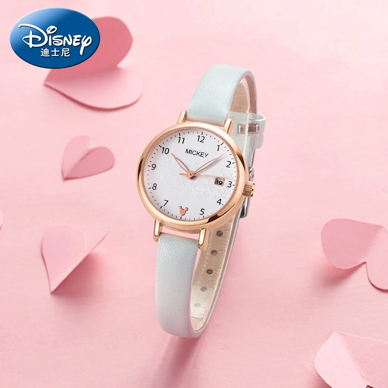 迪士尼中学生手表女款式简约ins女生儿童女孩初高中生小表盘女士