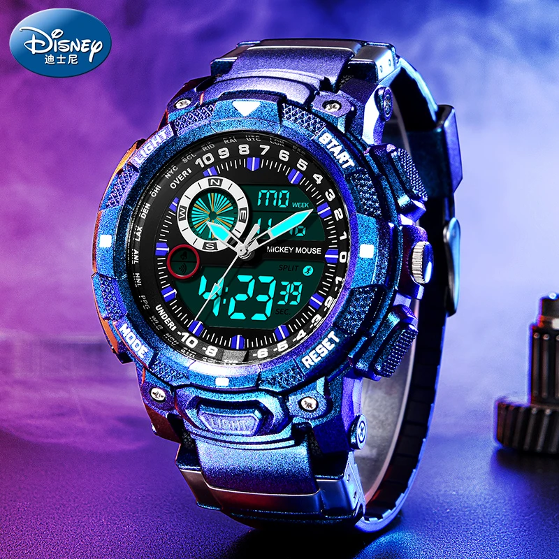 迪士尼手表男款学生初中高中2025新款青少年男孩防水男生儿童电子