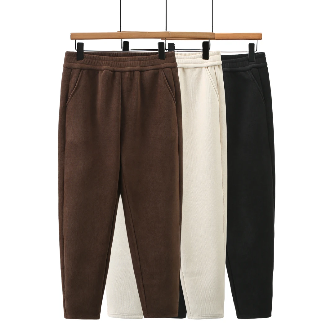 冬装新款大码女装胖MM高腰显瘦加绒加厚休闲保暖哈伦裤