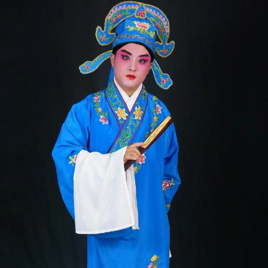 祝英台衣+帽梁山伯小生衣古装越剧京剧戏剧黄梅戏服装戏曲用品