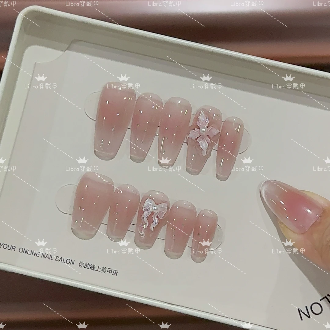 『花房少女』手工穿戴甲光疗美甲可拆卸指甲贴