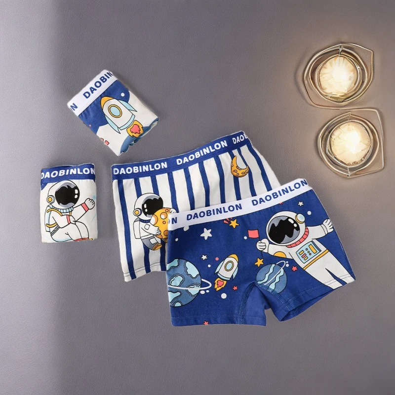 儿童内裤男童纯棉四角平角裤男中童大童男孩青少年短裤秋冬透气