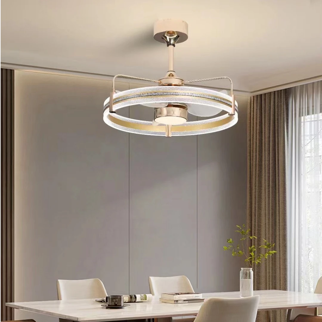 北欧风扇灯固定扇叶极简高档风扇灯吊扇灯