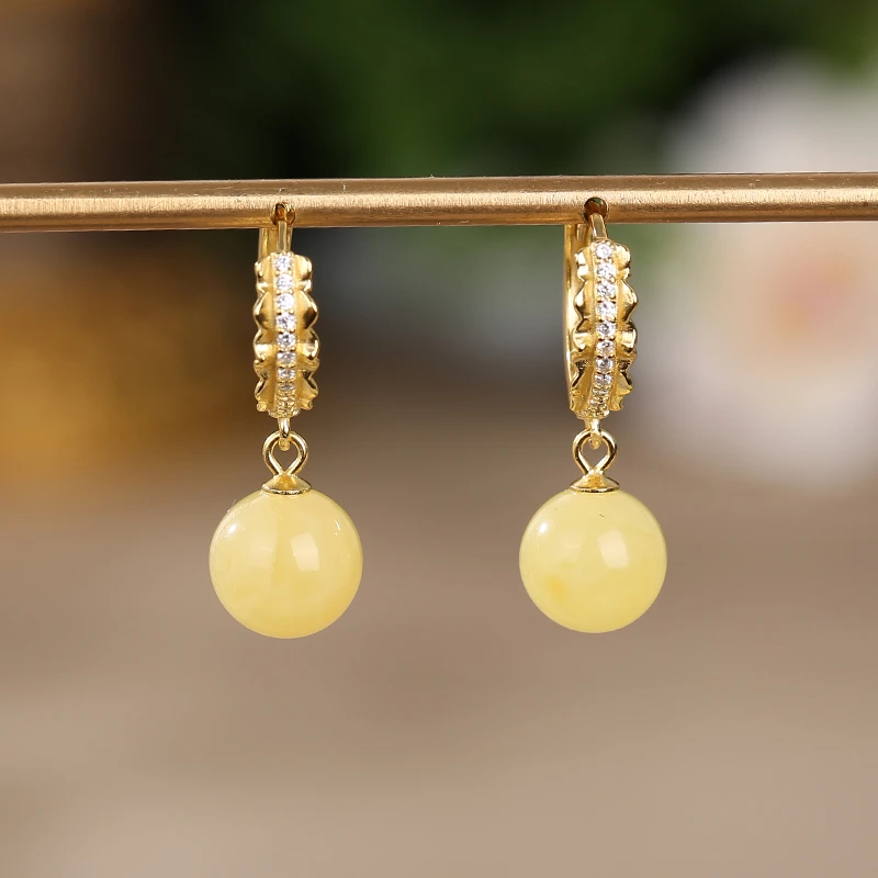 【妙音严选】蜜蜡耳环DU0810014