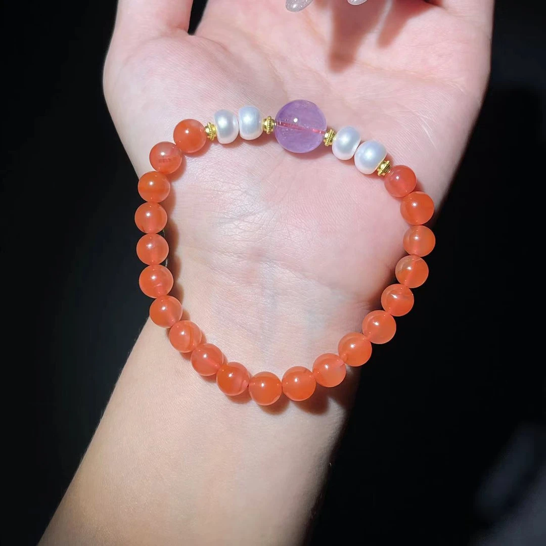 SC210513  南红手串约7mm+