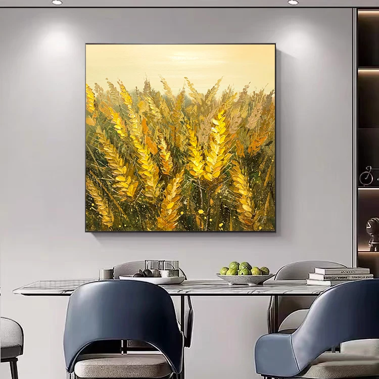 【大麦】手工画立体生活餐厅装饰画壁画质感风景客厅卧室挂画艺术