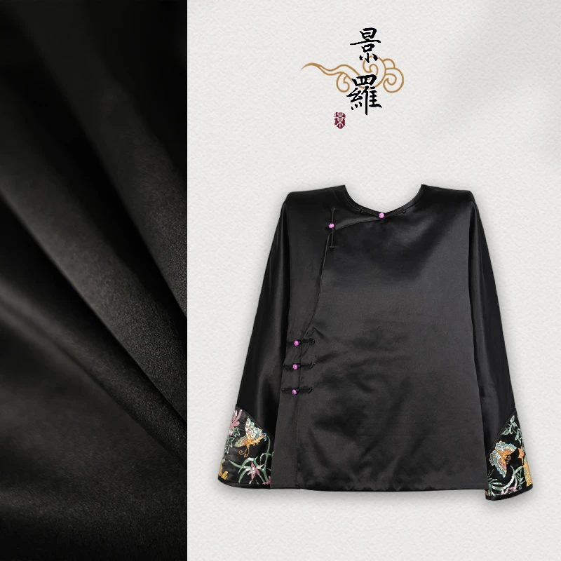 【羞花怨】景衣国风黑色百搭时尚上衣