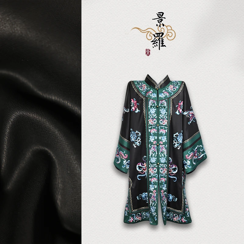 【凌波曲】景衣国风黑色宽松对襟百搭上衣