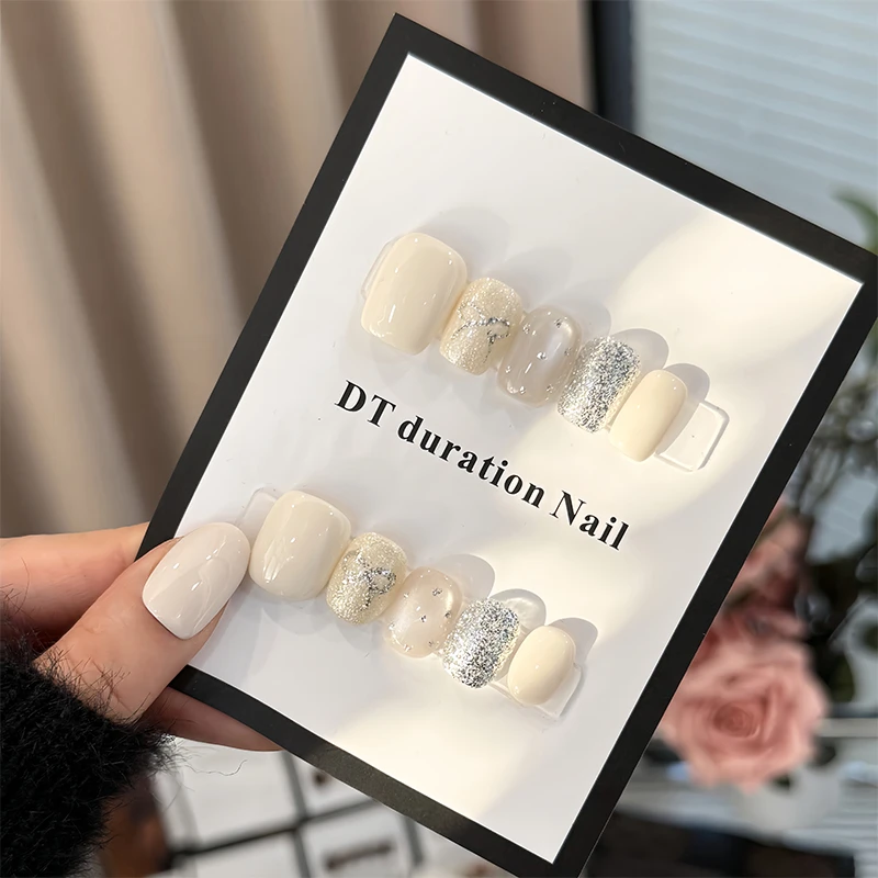 【白色恋人】DT原创设计师纯手工穿戴甲美甲