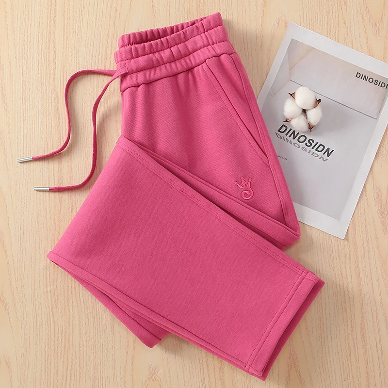 0803# 新款春秋款直筒裤棉质休闲百搭运动长裤女士显瘦水洗秋季款