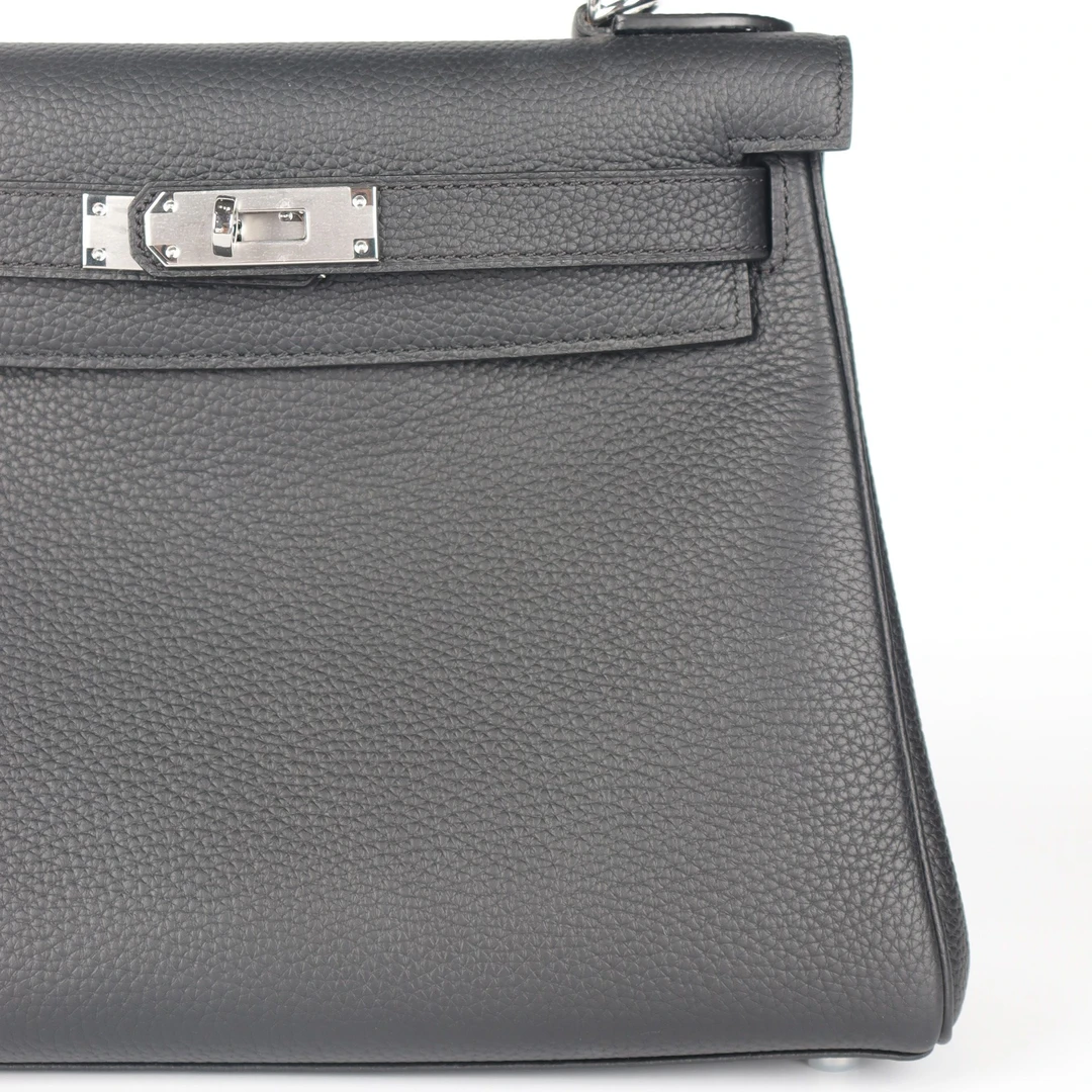 【京盛高定】KL28进口TC皮斜跨包女包女士黑色单肩奢侈荔枝纹时尚