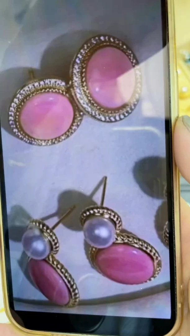 【闪购商品】贝壳XX未镶嵌粉贝贝*耳钉X2