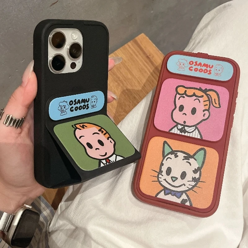 【苹果专属】折叠支架手机壳适用iphone16pro/mate60/P60原田治